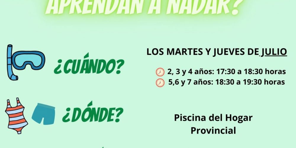 ¿QUIERES QUE TUS HIJOS/AS APRENDAN A NADAR?